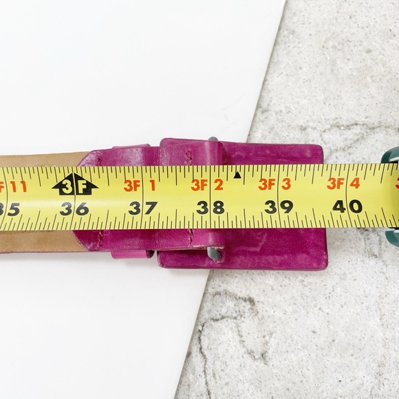 Streets Ahead Studded Leather Roger Belt Pink Gold Large Rare - Picture 16 of 16